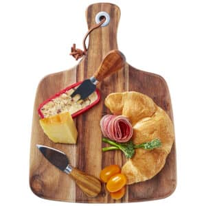 Branded Promotional Acacia Cheeseboard & Knife Set