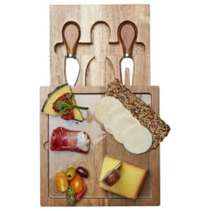 Branded Promotional Braemar Glass Cheese Board & Knife Set