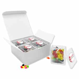 Branded Promotional Jelly Bean 4 Cubes In Gift Pack