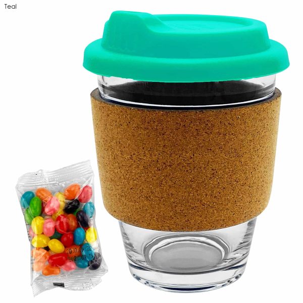 Jelly Bean In Cork Band Glass Coffee Cup - Image 11