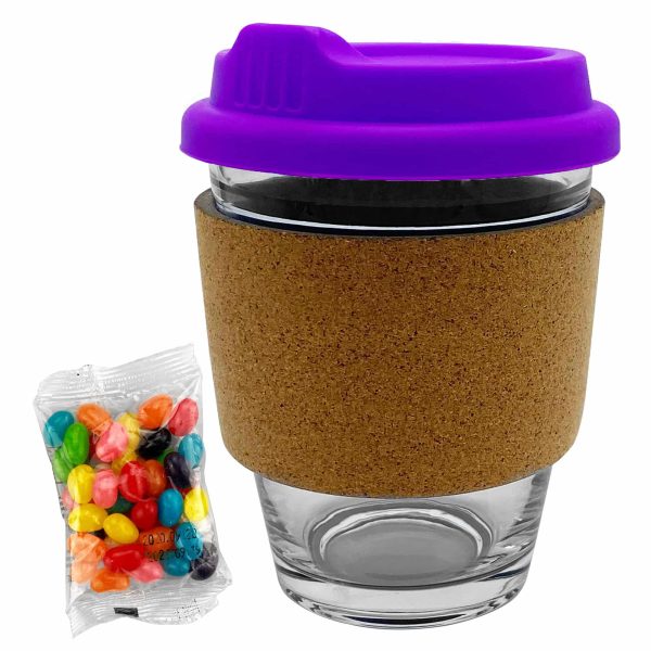 Jelly Bean In Cork Band Glass Coffee Cup - Image 15