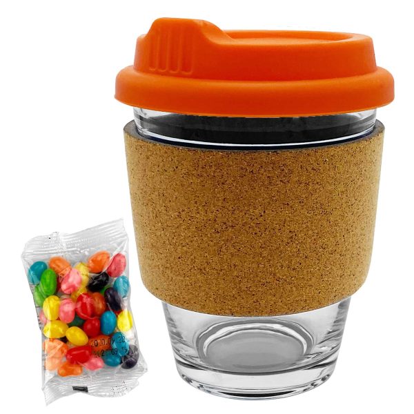 Jelly Bean In Cork Band Glass Coffee Cup - Image 7