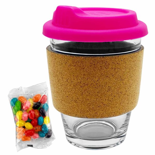 Jelly Bean In Cork Band Glass Coffee Cup - Image 8