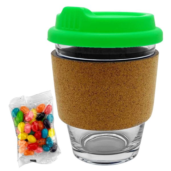 Jelly Bean In Cork Band Glass Coffee Cup - Image 9