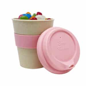 Branded Promotional Jelly Bean In 8oz Bamboo Cup