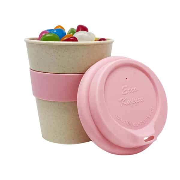 Branded Promotional Jelly Bean In 8Oz Bamboo Cup