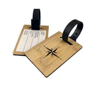 Branded Promotional Bamboo Luggage Tag