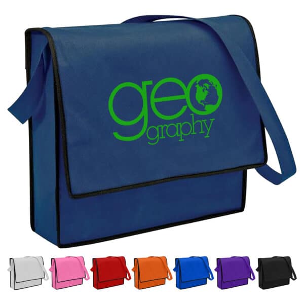 Branded Promotional Non Woven Flap Satchel