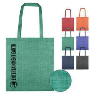 Branded Promotional Silver Line Patterned Non Woven Bag