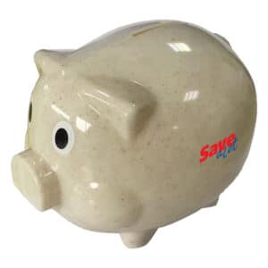 Branded Promotional Wheat Straw Piggy Bank