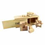 Branded Promotional 3 In 1 Wooden Brain Teaser