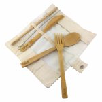Branded Promotional Bamboo Utensils Set