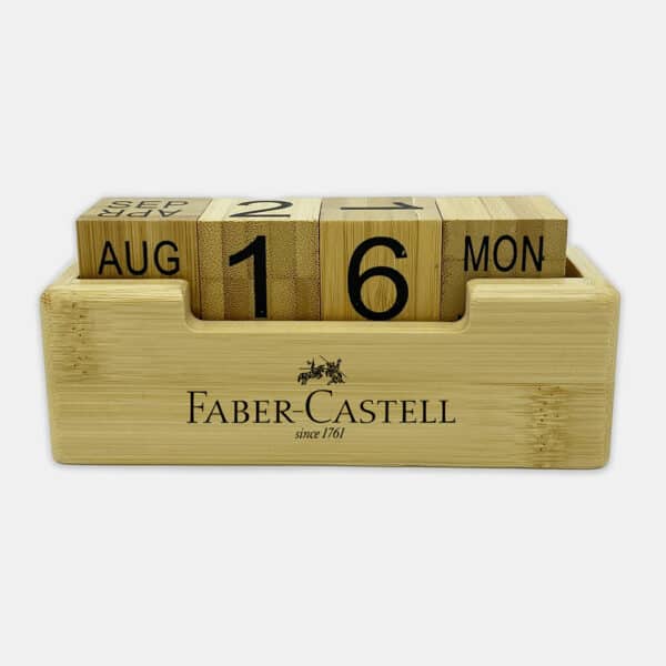 Branded Promotional Bamboo Perpetual Calendar