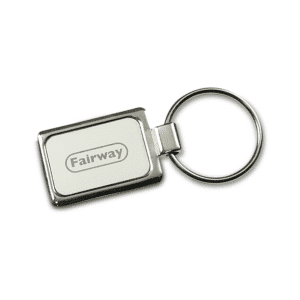 Branded Promotional Accent Rectangular Keychain