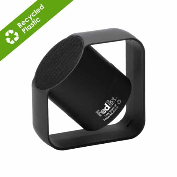 Branded Promotional Kobra Wireless Speaker - Recycled Abs &Amp; Aluminium - Black
