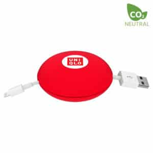 Branded Promotional Spinni Cable Organiser (Red)