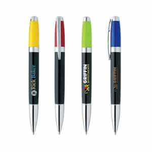 Branded Promotional Multi-Colour Twist Black Pen