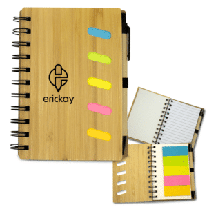Branded Promotional Bamboo Notebook With Pen