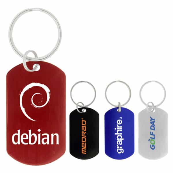 Branded Promotional Dog Tag Keychain