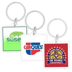 Branded Promotional Square Acrylic Keychain