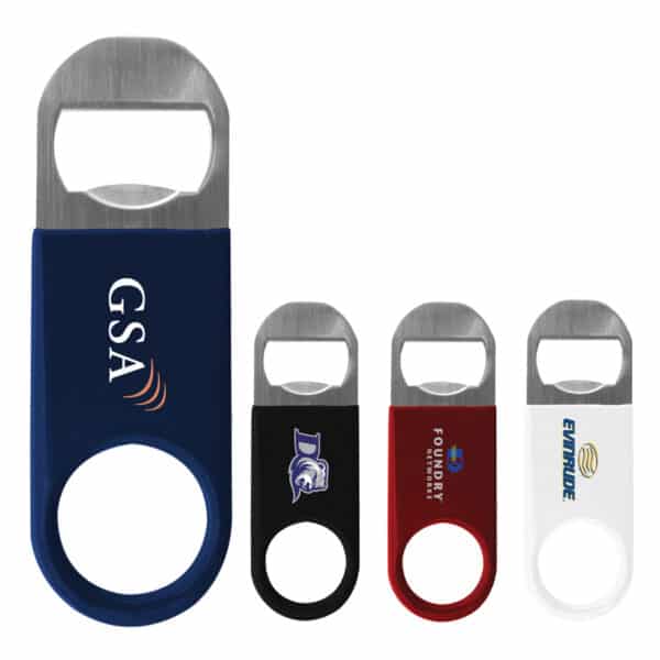 Branded Promotional Bartender's Stubby Vinyl Bottle Opener