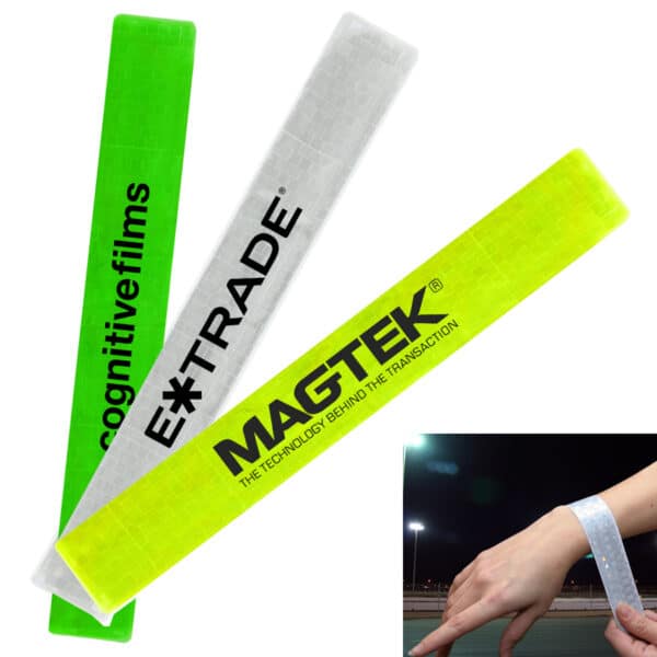 Branded Promotional Reflective Slap Wristband