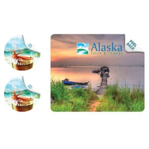 Branded Promotional Mouse Mat And Coaster Set