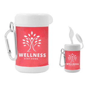 Branded Promotional Antibacterial Wipes Canister