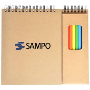 Branded Promotional Two Part Spiral Drawing Set