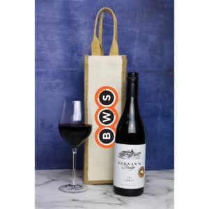 Branded Promotional Jute Single Wine Bag