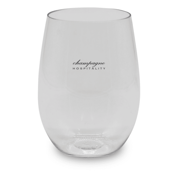Branded Promotional Stemless Shatterproof Red Wine Glass