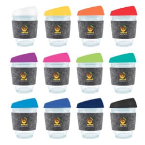 Branded Promotional Vienna Coffee Cup / Silicone Lid / RPET Band