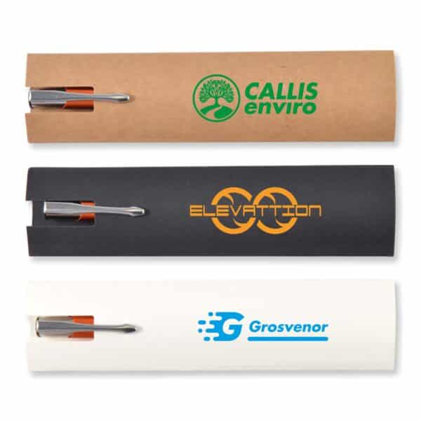 Branded Promotional Cardboard Pen Sleeve