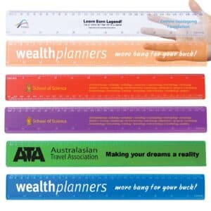 Branded Promotional Transparent 30cm Ruler