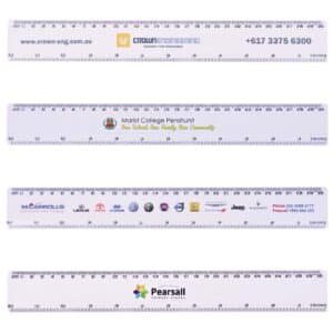 Branded Promotional White 30cm Ruler