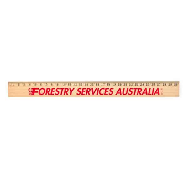 Branded Promotional Axis 30cm Wooden Ruler