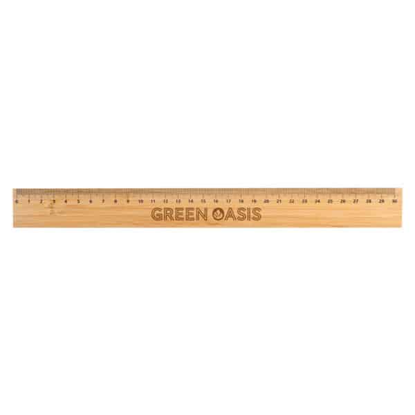 Branded Promotional Bamboo 30cm Ruler