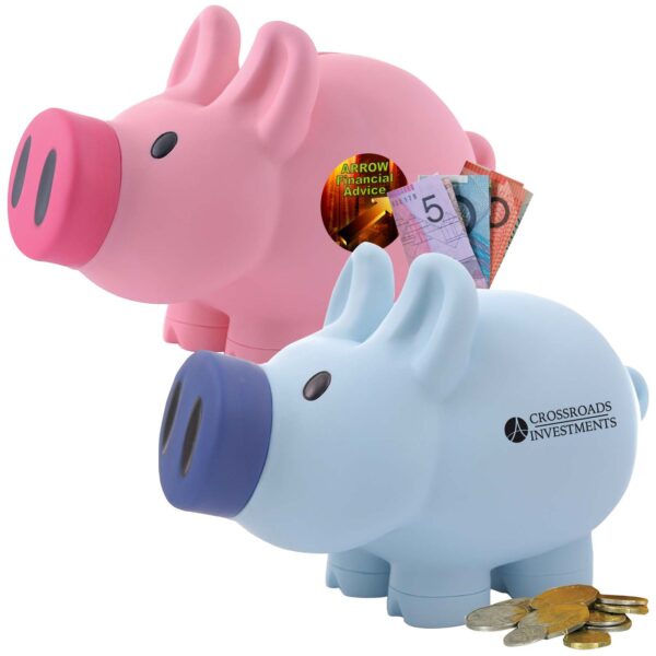 Branded Promotional Priscilla / Patrick Pig Coin Bank