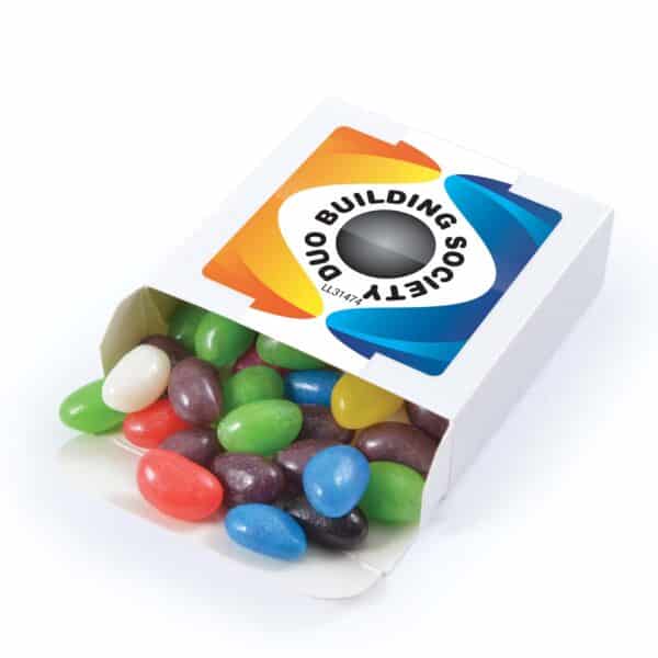 Branded Promotional Assorted Colour Jelly Beans In 50g Box