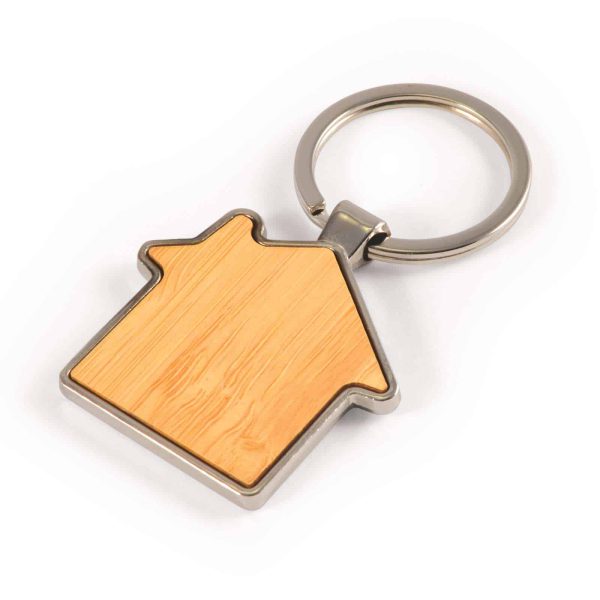 House Bamboo Zinc Keytag - Image 3