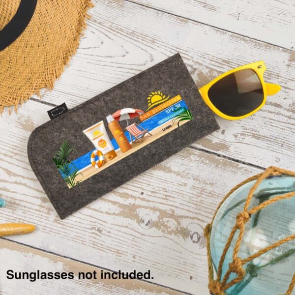 Branded Promotional Montana RPET Felt Sunglass Pouch