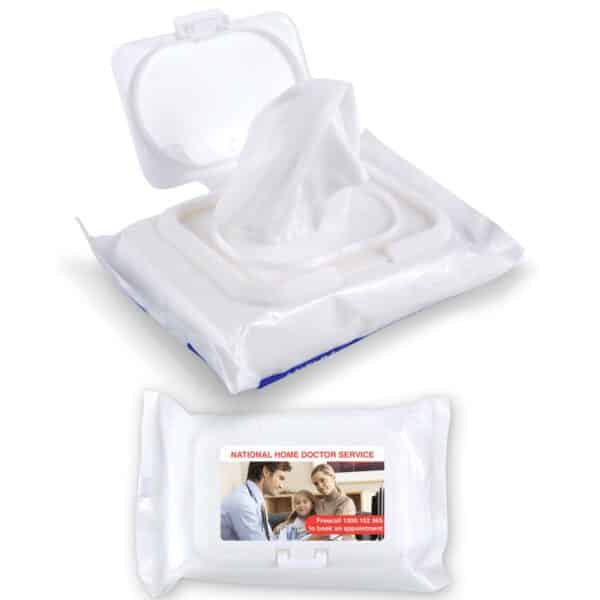 Branded Promotional Aqua Wet Wipes