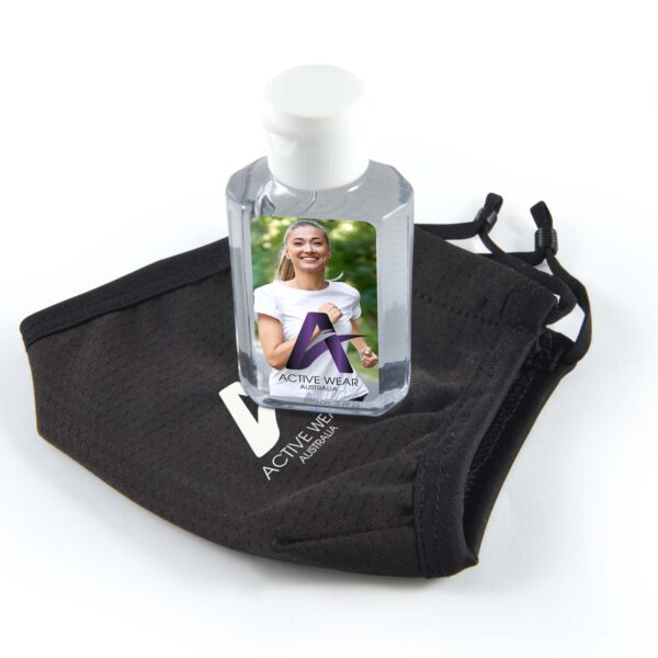 Branded Promotional Cooling Face Mask / Hand Sanitiser Pack