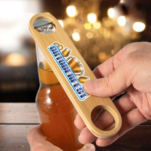 Branded Promotional Cyborg Bamboo Bottle Opener