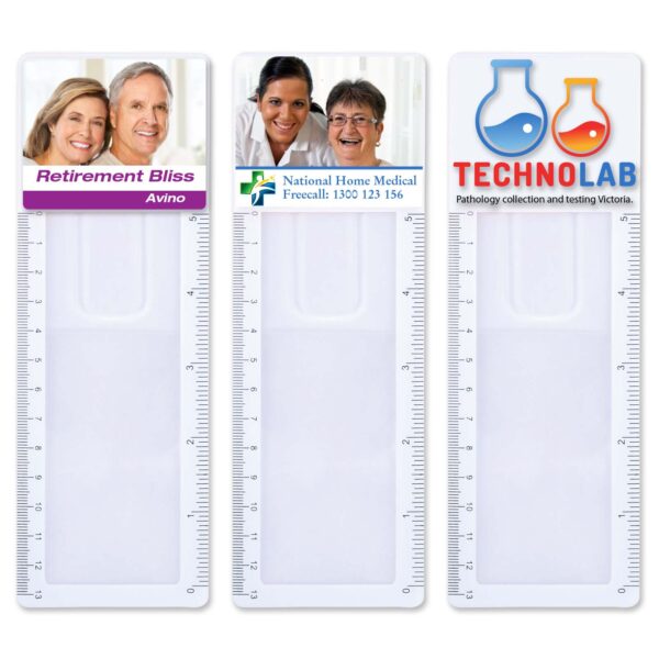 Branded Promotional Focus Bookmark Magnifier Ruler