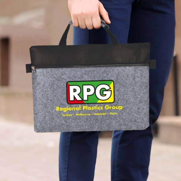 Branded Promotional Montana RPET Felt Satchel