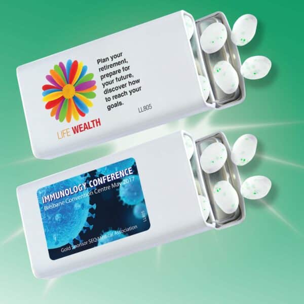 Branded Promotional Spearmints In Flip Top Tin 25g