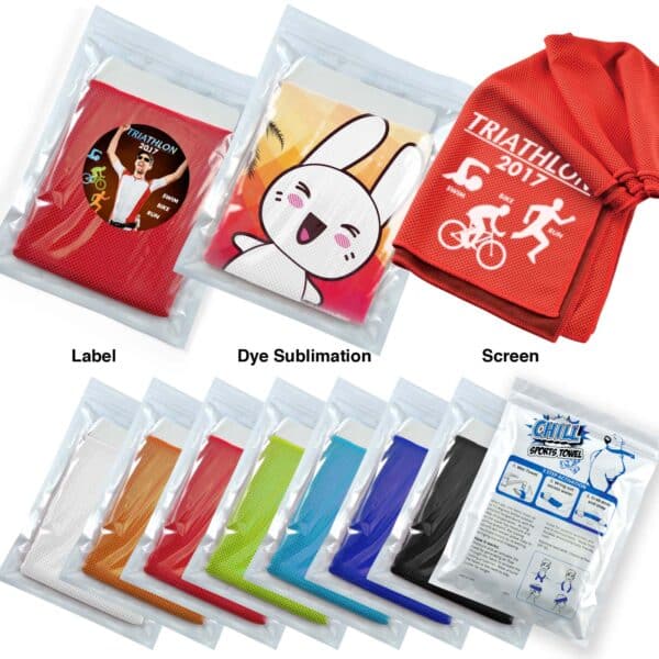 Branded Promotional Chill Cooling Towel In Pouch