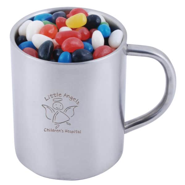 Branded Promotional Assorted Colour Mini Jelly Beans In Java Mug