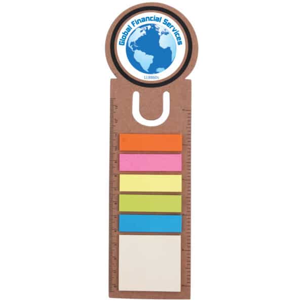 Branded Promotional Circle Bookmark / Noteflag Ruler